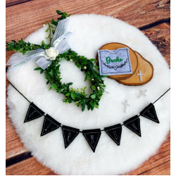 Stickserie ITH -  Wimpelchen Firmung plus Kreuz